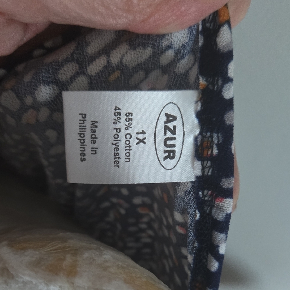 Nwt Soft Long Sleeve Top with Pattern Size 1x - Picture 3 of 3